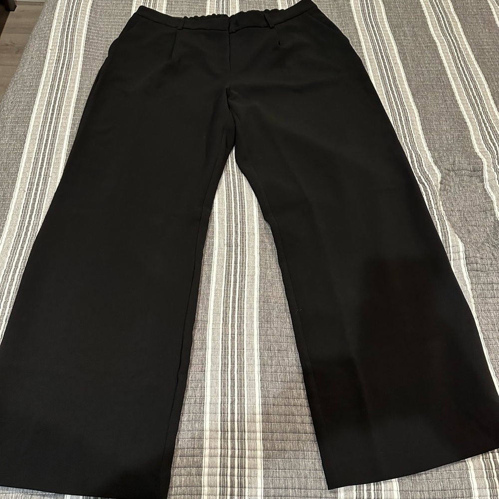 DKNY Women's Black Wide Leg Pants